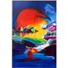 Image 2 : Peter Max- Original Mixed Media "Without Borders II 2008 #274"