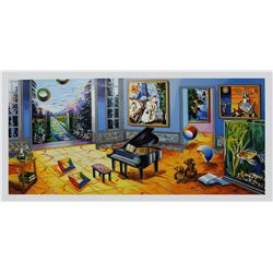 Alexander Astahov- Original Serigraph on Paper "BLACK PIANO"