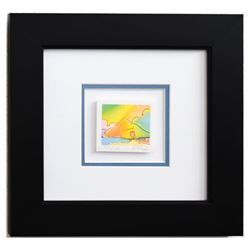 Peter Max- Original Lithograph "Sailboat And Mountain View (Mini Series)"