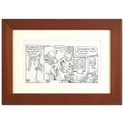 Bizarro! "Missing" is a Framed Original Pen & Ink Drawing by Dan Piraro, Hand Signed by the Artist w