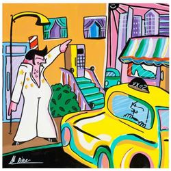 Rina Maimon, "The King" Original Acrylic Painting on Canvas; Hand Signed and with COA