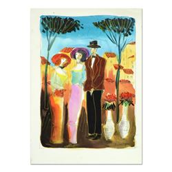 Moshe Leider, Original Watercolor Painting, Hand Signed with Certificate of Authenticity.