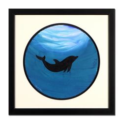 Wyland - "Dolphin" Framed Original Watercolor Painting, Hand Signed with Certificate of Authenticity
