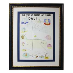 Salvador Dali- Lithographic Poster "Twelve Tribes of Israel 1972"