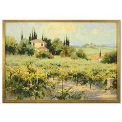 Marilyn Simandle, "The Vineyard" Framed Limited Edition on Canvas, AP Numbered 3/10 and Hand Signed 