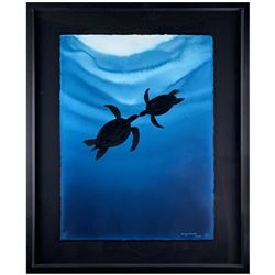 Wyland, "Reef Kiss" Original Painting; Hand Signed and Framed; Certificate of Authentiticty.