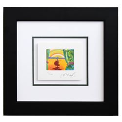 Peter Max- Original Lithograph "Sailboat Through Window (Mini)"