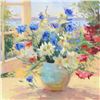 Image 2 : S. Burkett Kaiser, "Daisies & Pansies" Framed Limited Edition on Canvas, AP Numbered 1/5 and Hand Si