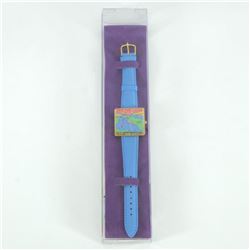 Vintage Peter Max "Save Our Oceans" Watch with Original Packaging and Paperwork.