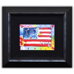 Peter Max- Original Acrylic on Canvas "Flag"