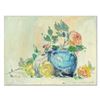 Image 1 : Alex Zwarenstein, "Rose Bowl" Original Oil Painting on Canvas, Hand Signed with Certificate of Authe