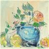 Image 2 : Alex Zwarenstein, "Rose Bowl" Original Oil Painting on Canvas, Hand Signed with Certificate of Authe