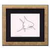 Image 1 : Wyland, "Shark" Framed Original Sketch, Hand Signed with Certificate of Authenticity.