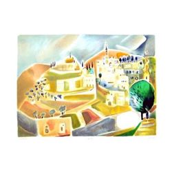 Nachum Gutman- Original Lithograph "Ein Kerem"