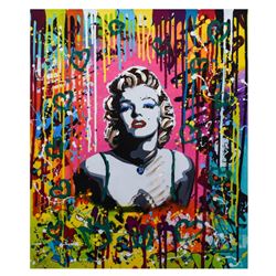 Nastya Rovenskaya- Mixed Media "Pink Marilyn"