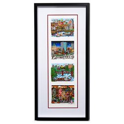 Charles Fazzino- 3D Construction Silkscreen Serigraph "Seasonally Boston"