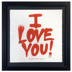 Mr Brainwash, "Terms and Conditions" Framed Limited Edition Silk Screen. Hand Signed and Numbered 40