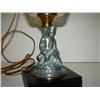 Image 2 : VICTORIAN FIGURAL METAL STEM OIL LAMP