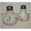 Image 1 : PAIR OF ENAMELED GLASS SALT & PEPPER SH