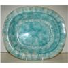 Image 1 : ANTIQUE TEAL SPATTERWARE VEGETABLE BOWL