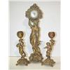 Image 3 : THREE PIECE ORMALU BRONZE MANTEL SET