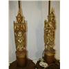 Image 3 : PAIR OF CARVED WOODEN RELIGIOUS LAMPS