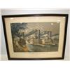 Image 1 : FRAMED CURRIER & IVES STEAMBOAT PRINT