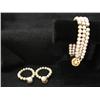 Image 1 : PAIR OF FAUX PEARL EARRINGS & BRACELET