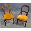 Image 1 : PAIR OF VICTORIAN WALNUT SIDE CHAIRS