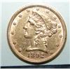 Image 1 : 1892 $5 LIBERTY GOLD COIN