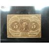 Image 1 : 1862 5¢ U.S. POSTAGE CURRENCY NOTE