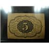 Image 2 : 1862 5¢ U.S. POSTAGE CURRENCY NOTE