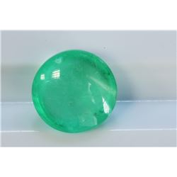 1.67ct Round Shape Columbian  Emerald Cabochon