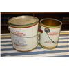 Image 2 : 2 Rogers Tins (10lbs and 20lbs) Missing 1 Lid