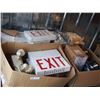 Image 1 : Various Lighting Related Items and Exit Signs