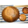 Image 3 : Large Wooden Bowl, 8 Smaller Bowls and Coat Hanger