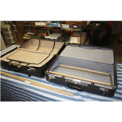 2X THE MONEY Old Leather Suitcases (1 With Key)