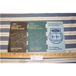 Ford 1973, 1974 and 1975 Service Specifications Booklets