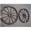 Image 1 : 2X THE MONEY - 31.5" Diameter Wooden Wheels
