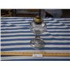 Image 1 : Clear Glass Oil Lamp *no chimney; missing one clip