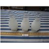Image 1 : 3 White Frost Coated Lamp Chimneys