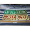 Image 1 : 4 Vintage License Plates