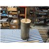 Image 1 : Metal Water Pail with Wooden Plunger and Lid