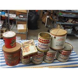 Assortment of Vintage Tins