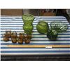 Image 1 : Lot of Green Glass plus other Glass Tumblers