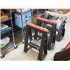 Image 1 : 3 Plastic Folding Saw Horses
