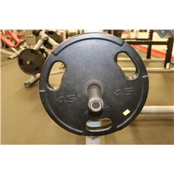 SET OF 2 45LB RUBEERIZED WEIGHTS