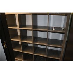 16 CUBE SHOE RACK/SHELF -GREY