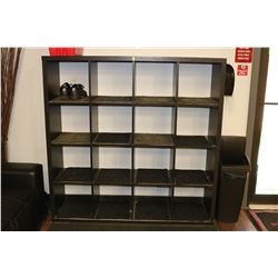 16 CUBE SHOE RACK/SHELF -BROWN