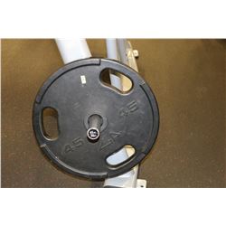 LOT OF 2 RUBBERIZED 45LB WEIGHTS